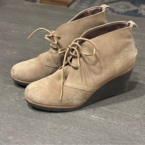 Sperry Harlow Suede Wedge Booties - Size 10